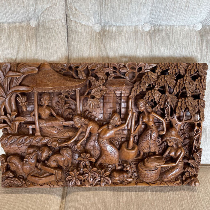 Balinese Wood Carved Wall Art