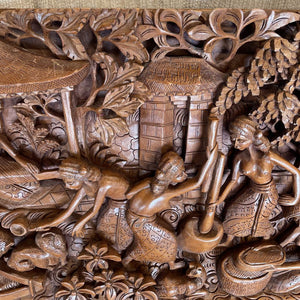 Balinese Wood Carved Wall Art