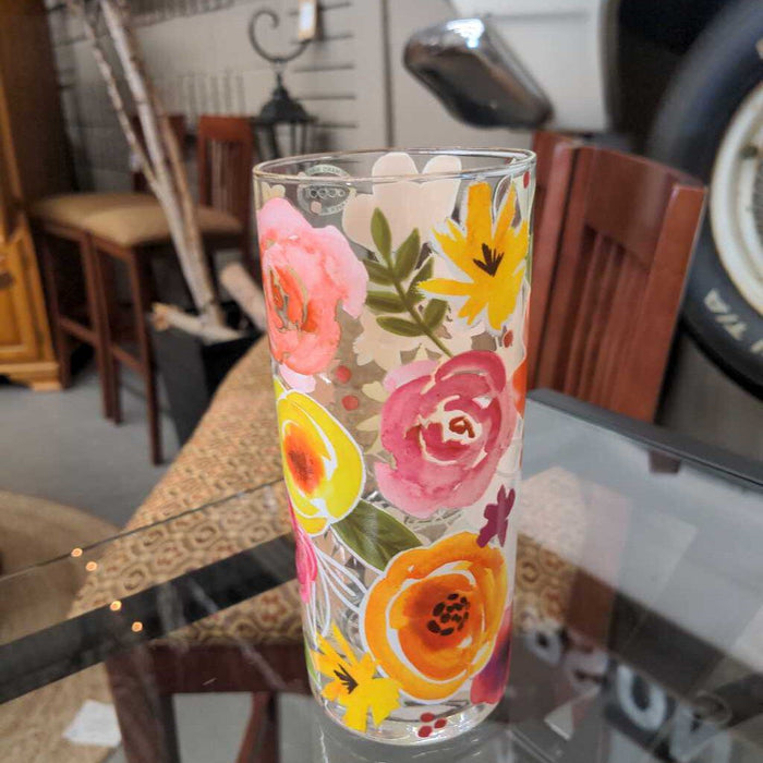 Bold Floral Glass - Fiesta-HB