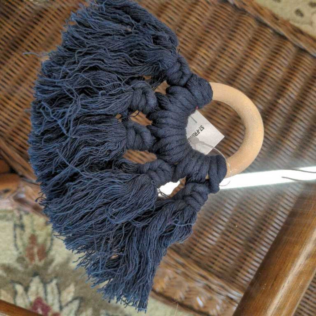 Napkin Ring - FRINGE-RING-NAVY