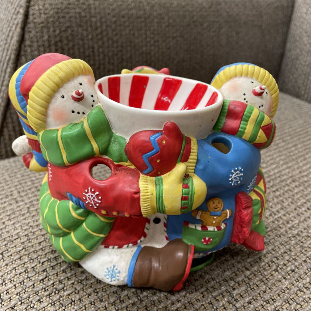 PartyLite - Ceramic Snowman Tealight Holder