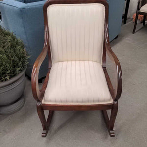 Mahogany Cream Fabric Rocker