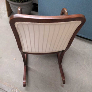 Mahogany Cream Fabric Rocker