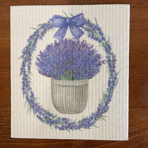 Lavender Wreath Dishcloth (ASD-015)