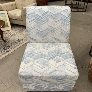 Blue & Grey Armless MCM Chair