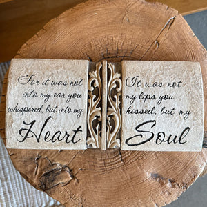 'Heart & Soul' Ceramic Wall Plaque