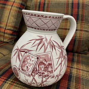 Antique Ironstone Pitcher by J.M. & Sons