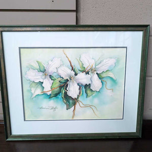 Original Watercolor 'Ontario Trilliums' By Barbara O'Loughlin