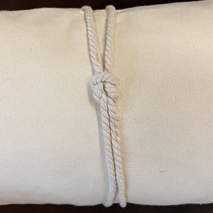 Beige Cotton Cushion w Rope