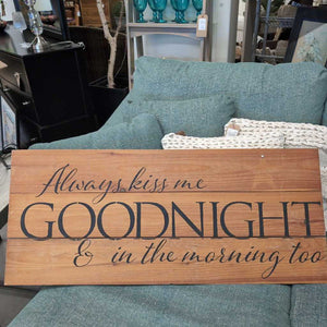 'Always Kiss Me Goodnight' Inspirational Wall Decor