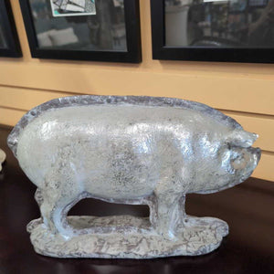 Silver Resin Pig