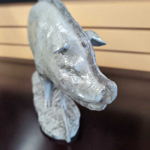 Silver Resin Pig