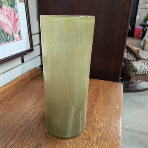 Green Glass Cylinder Vase