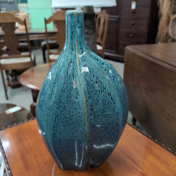 Turquoise Blue Speckled Vase