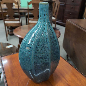 Turquoise Blue Speckled Vase
