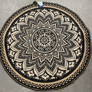 Jute & Black Mandala Round 42004