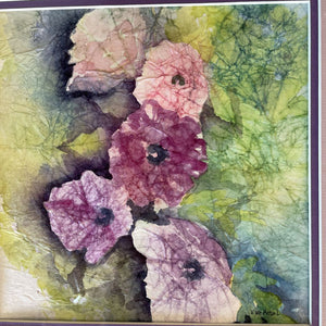 Print - Purple Flowers in Silver Frame