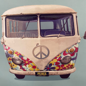 Volkswagen Canvas Print in White Frame