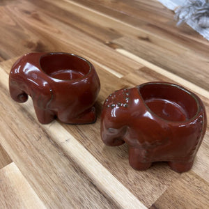 Pair - Elephant Tealight Holders