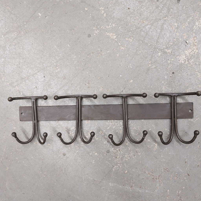 Brown Metal Hanger w Hooks