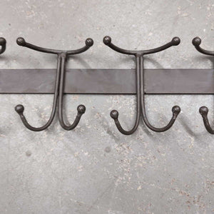 Brown Metal Hanger w Hooks