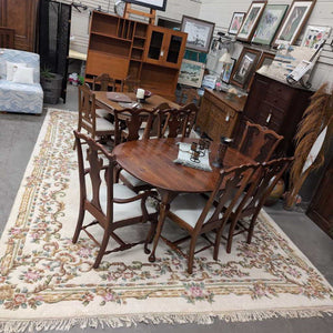 Exclusive Hand Knotted 100% Wool Carpet w Pastel Flowers & Fringe