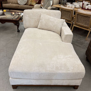 Cream Wide Whale Corduroy Chaise