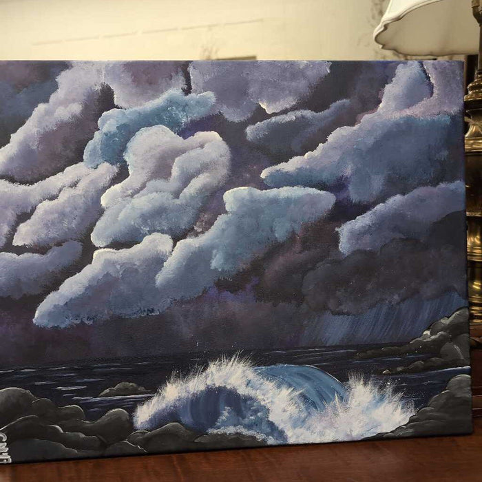 Stormy Seas - Original Acrylic on Canvas by Charlotte Ashley