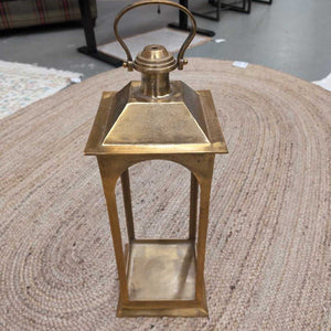 Gold Metal Open Floor Lantern (No Glass)