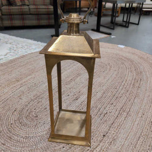 Gold Metal Open Floor Lantern (No Glass)