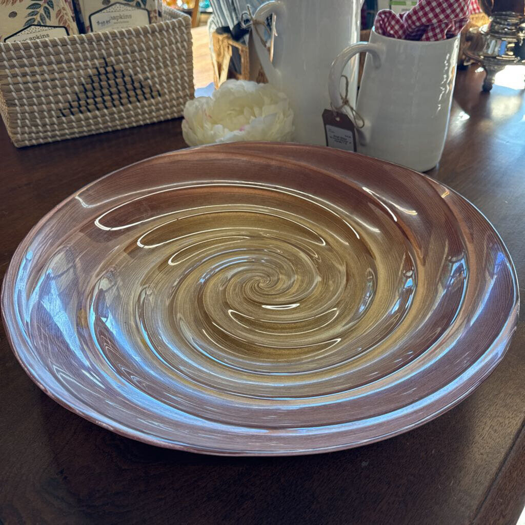 Rose & Gold Round Decorative Glass Bowl