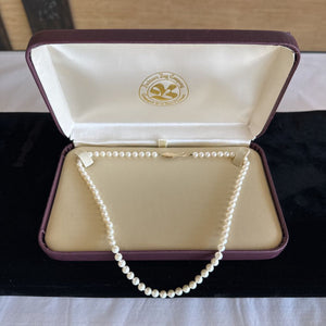 Antique Pearl Necklace w Gold Clasp