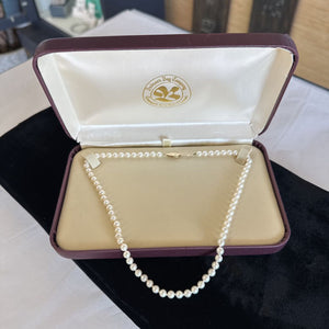 Antique Pearl Necklace w Gold Clasp