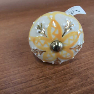 Knob - Ceramic Mustard Gold 8051002