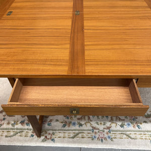 Teak Foldable BENI APS Stamped MCM Table/Desk w 2 Drawers