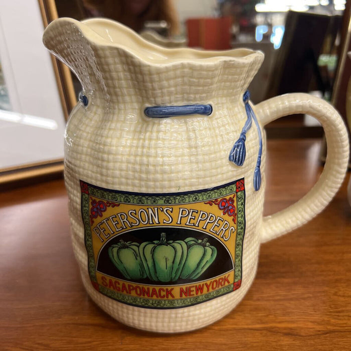 Vintage Petterson's Pepper Label Pitcher