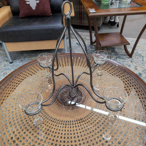Vintage Iron Candle Holder Chandelier