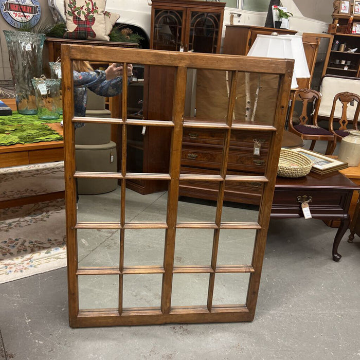 Antique Window Pane Mirror