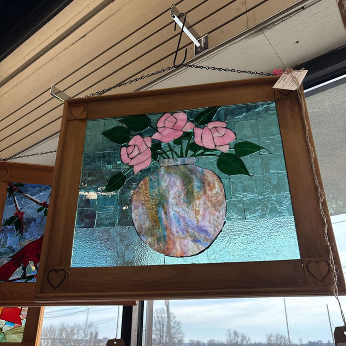 "Pretty in Pink" in Vintage Wood Frame