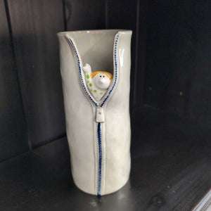 Fitz and Floyd Zipper Man Vase