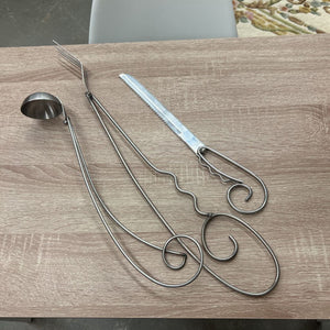 Vintage Stainless Steel Kitchen Implement Set