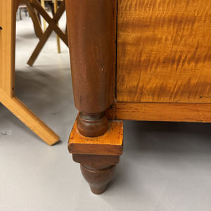 Antique Maple Dresser w Scrolled Back Panel