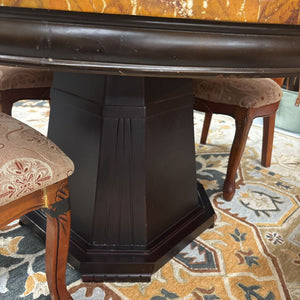 Round Marble Dining Table w Lazy Susan