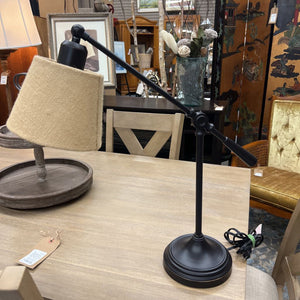 Desk Lamp w Adjustable Arm & Antique Bronze Base