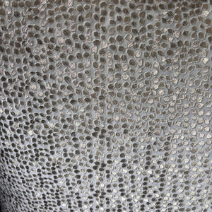 Down Filled Pillow w Silver Embroidered Circles