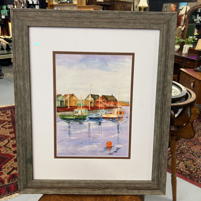 "Fishing Boats" Framed Print By Ted Brown