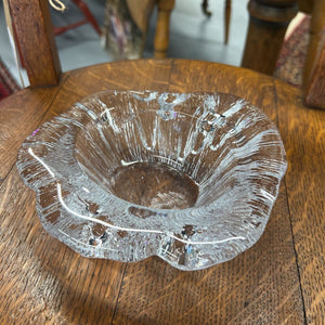 Blenko MCM Textured Art Glass Sculpture Bowl