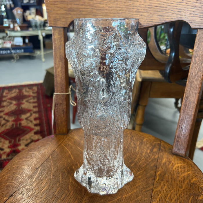 Signed Eugen Montelin"Troll In A Tree Trunk" Vase