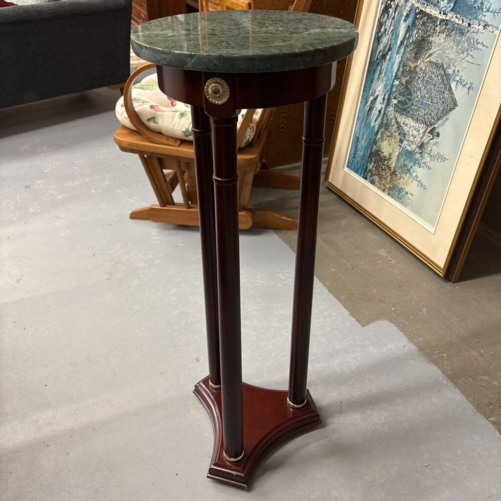 Round Marble Top Accent Table