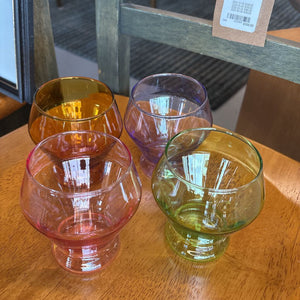 NEW - Set of 4 Coloured Millennium Collection Stemless Glasses